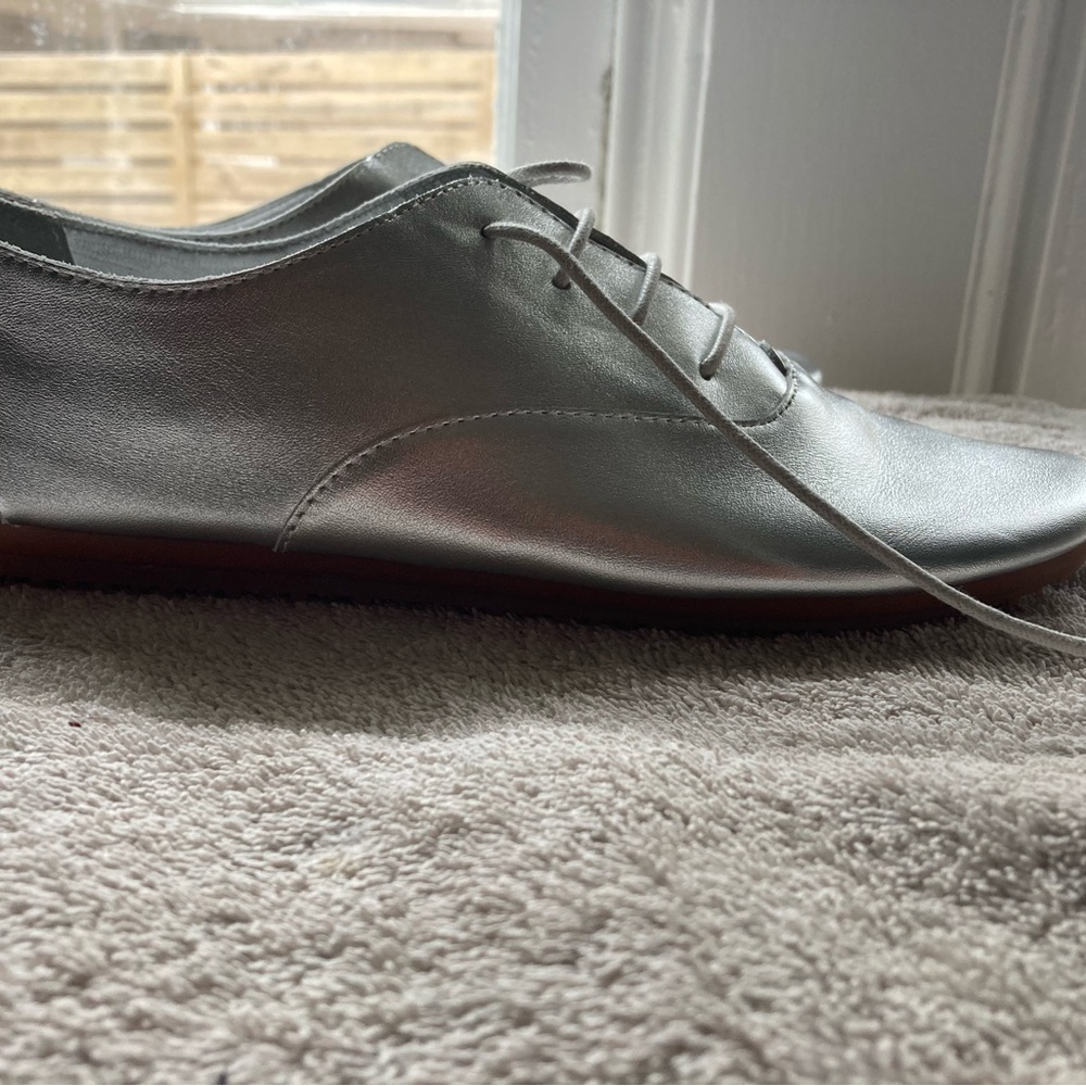 Anothersole Lucie Silver Flats, size 39 - Picture 5 of 6